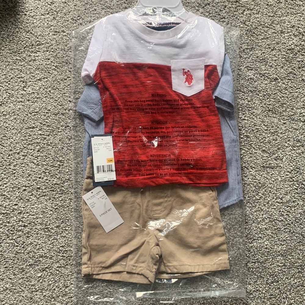***US Polo Assn*** 12 months. Shorts. Two shirts.